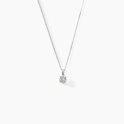 Collier Artemis Or Blanc Diamant - Colliers avec pierres Femme | Marc Orian