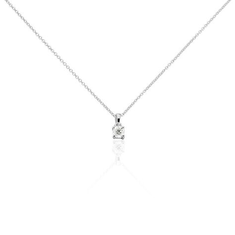 Collier Alexandra Or Blanc Diamant - Colliers solitaires Femme | Marc Orian