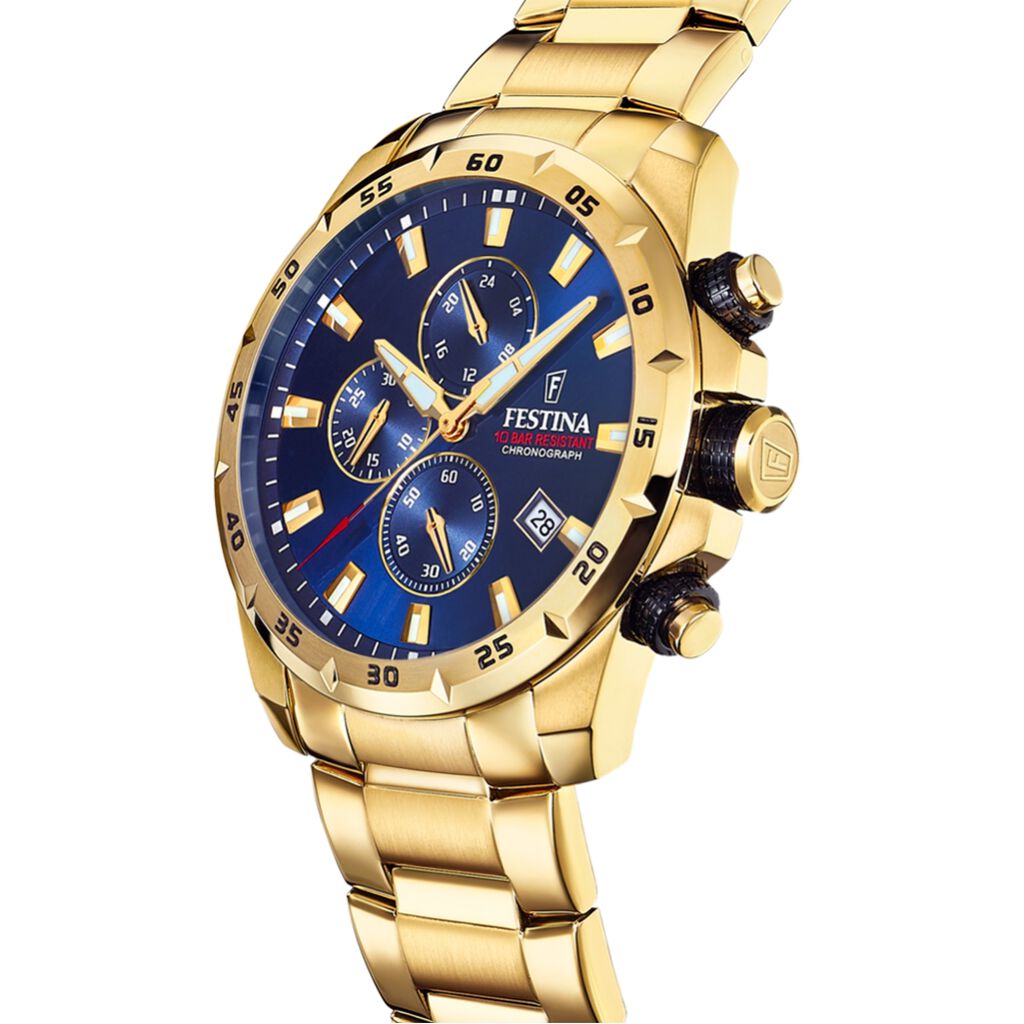 Montre Festina Timeless Chronograph Bleu - Montres étanches Homme | Marc Orian