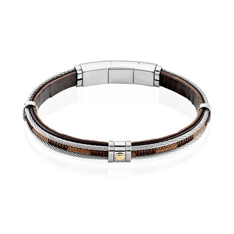 Bracelet Jourdan Egra Acier Bicolore - Bracelets cuir Homme | Marc Orian