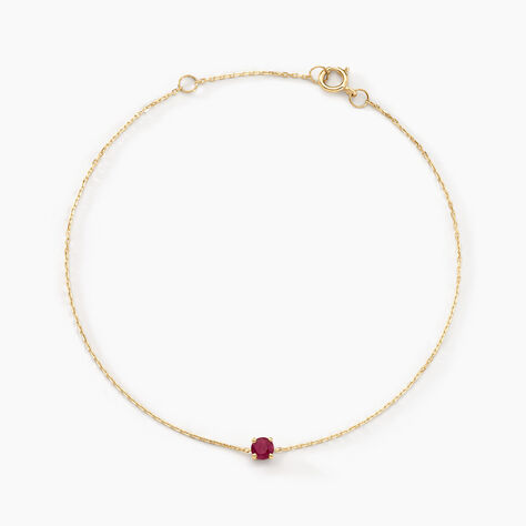 Bracelet Or Jaune Onora Rubis - Bracelets chaînes Femme | Marc Orian