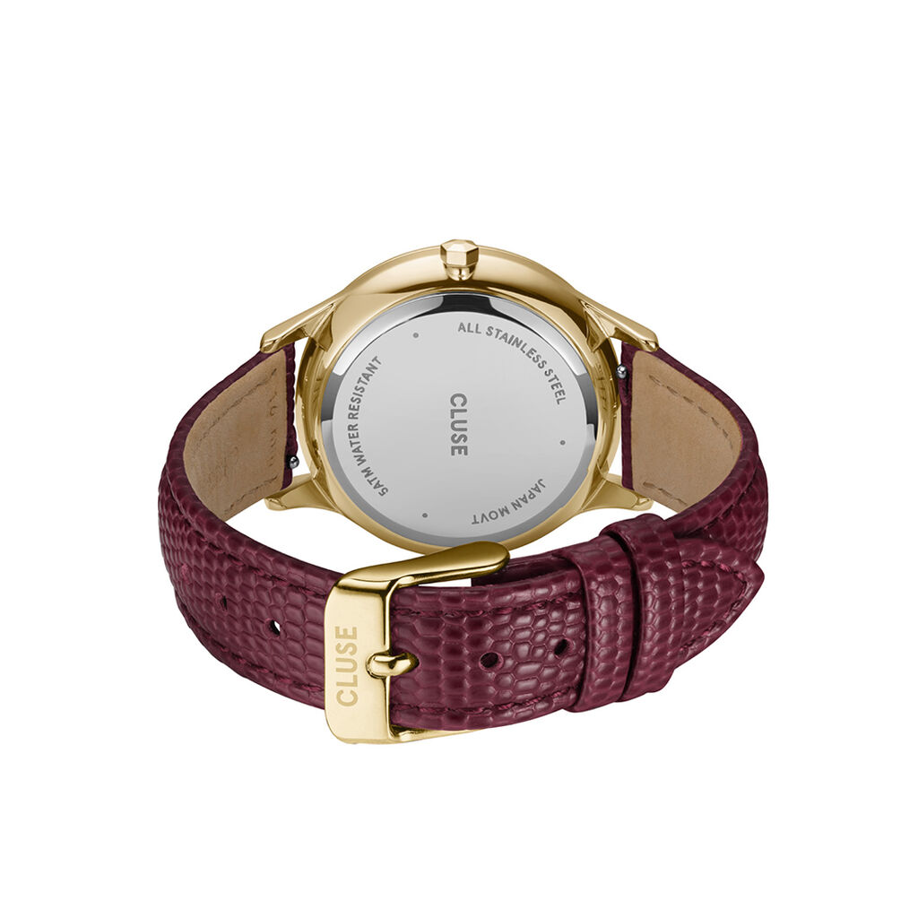 Montre Cluse Minuit Multifonction Cerise - Montres étanches Femme | Marc Orian