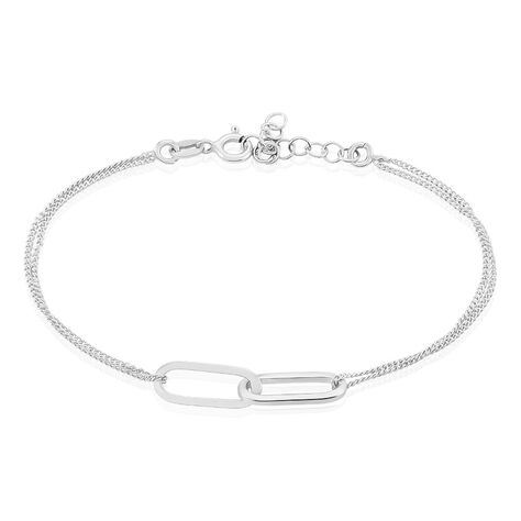 Bracelet Andrea Argent Blanc - Bracelets Anneaux Entrelaces Femme | Marc Orian
