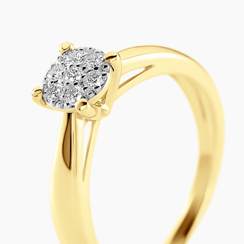 Bague Solitaire Artemis Or Jaune Diamant - Parures de mariage Femme | Marc Orian