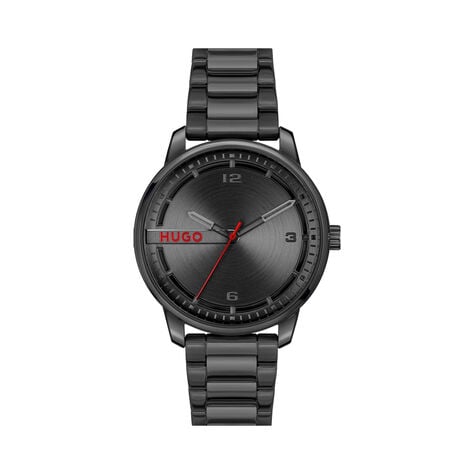 Montre Hugo Stamp Noir - Montres étanches Homme | Marc Orian