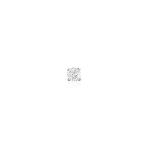 Boucle D'oreille Puce Unitaire Victoria Or Blanc Diamant - Puces Famille | Marc Orian
