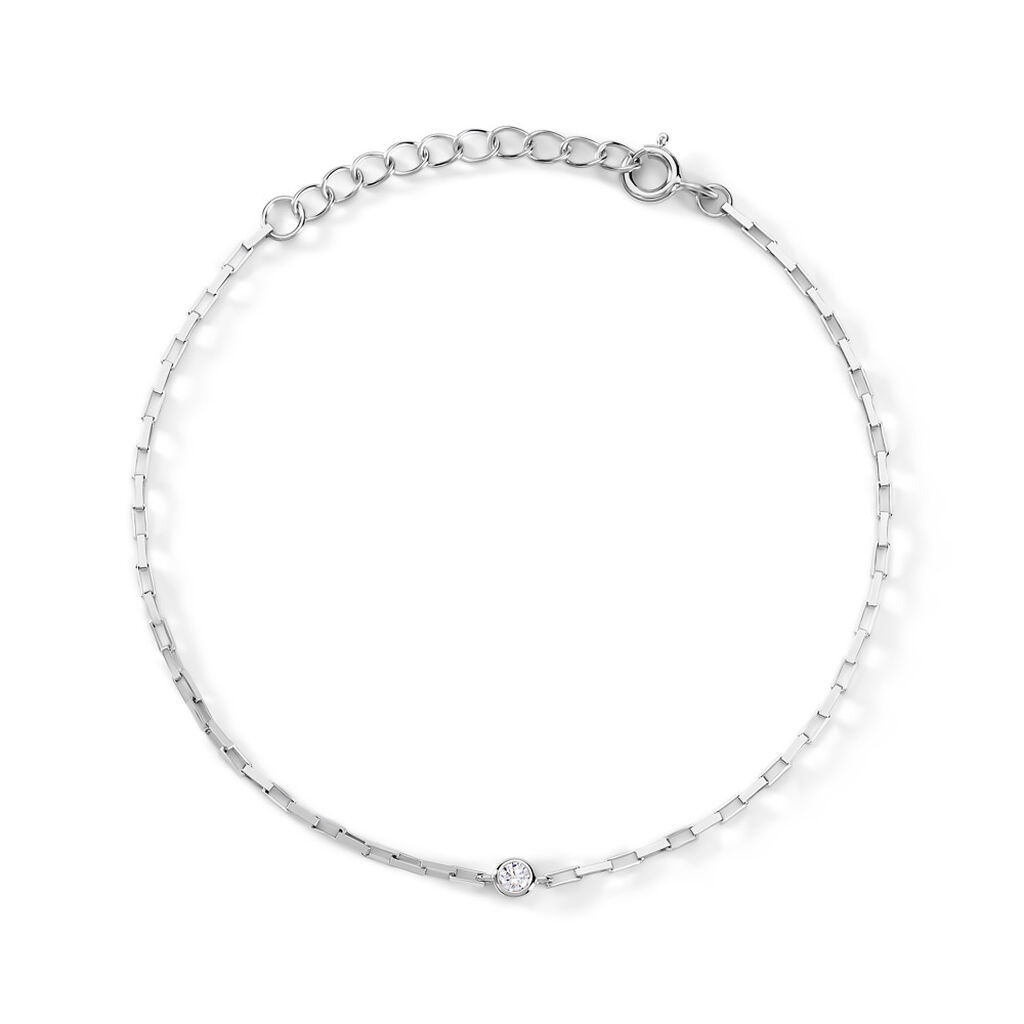 Bracelet Nexus Argent Blanc Oxyde De Zirconium - Bracelets chaînes Femme | Marc Orian