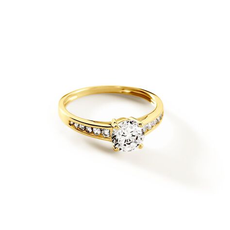 Bague Solitaire Or Jaune Oxyde De Zirconium - Solitaires Femme | Marc Orian