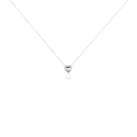 Collier Purete Or Blanc Diamant - Colliers avec pierres Femme | Marc Orian