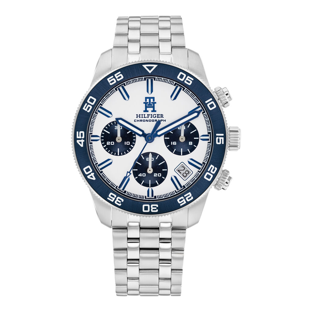 Montre Tommy Hilfiger Th85 Chrono Blanc - Montres étanches Homme | Marc Orian