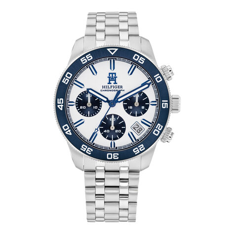 Montre Tommy Hilfiger Th85 Chrono Blanc - Montres étanches Homme | Marc Orian