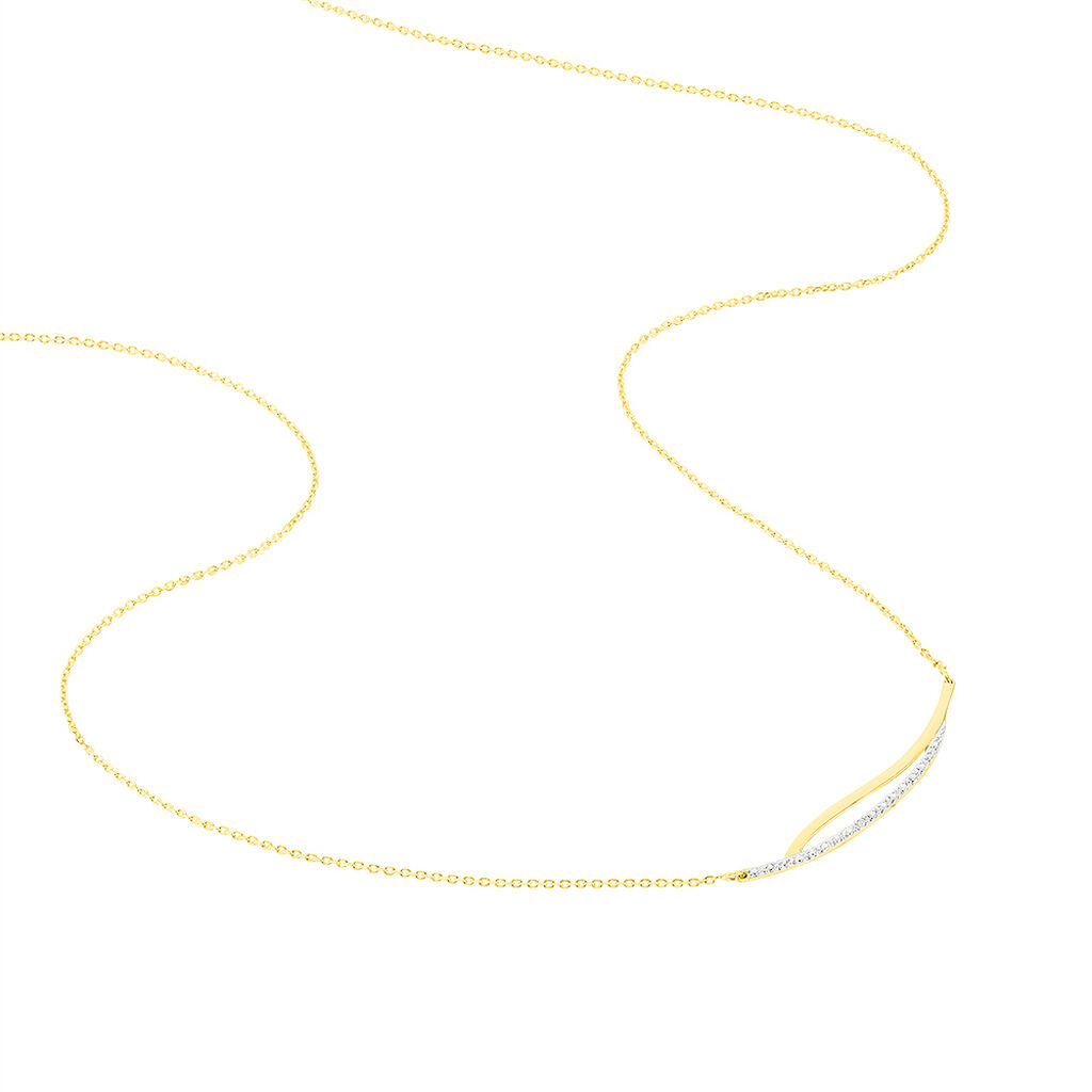 Collier Una Or Jaune Diamant - Colliers avec pierres Femme | Marc Orian