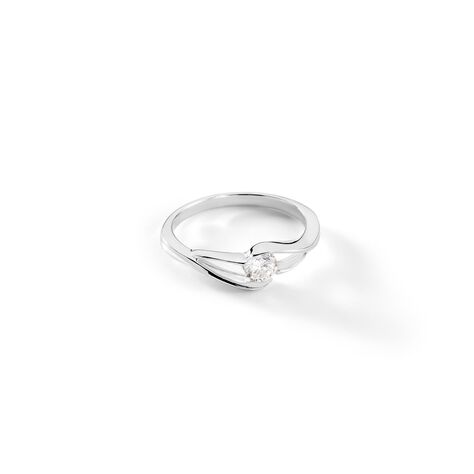 Bague Lysie Argent Blanc Oxyde De Zirconium - Solitaires Femme | Marc Orian