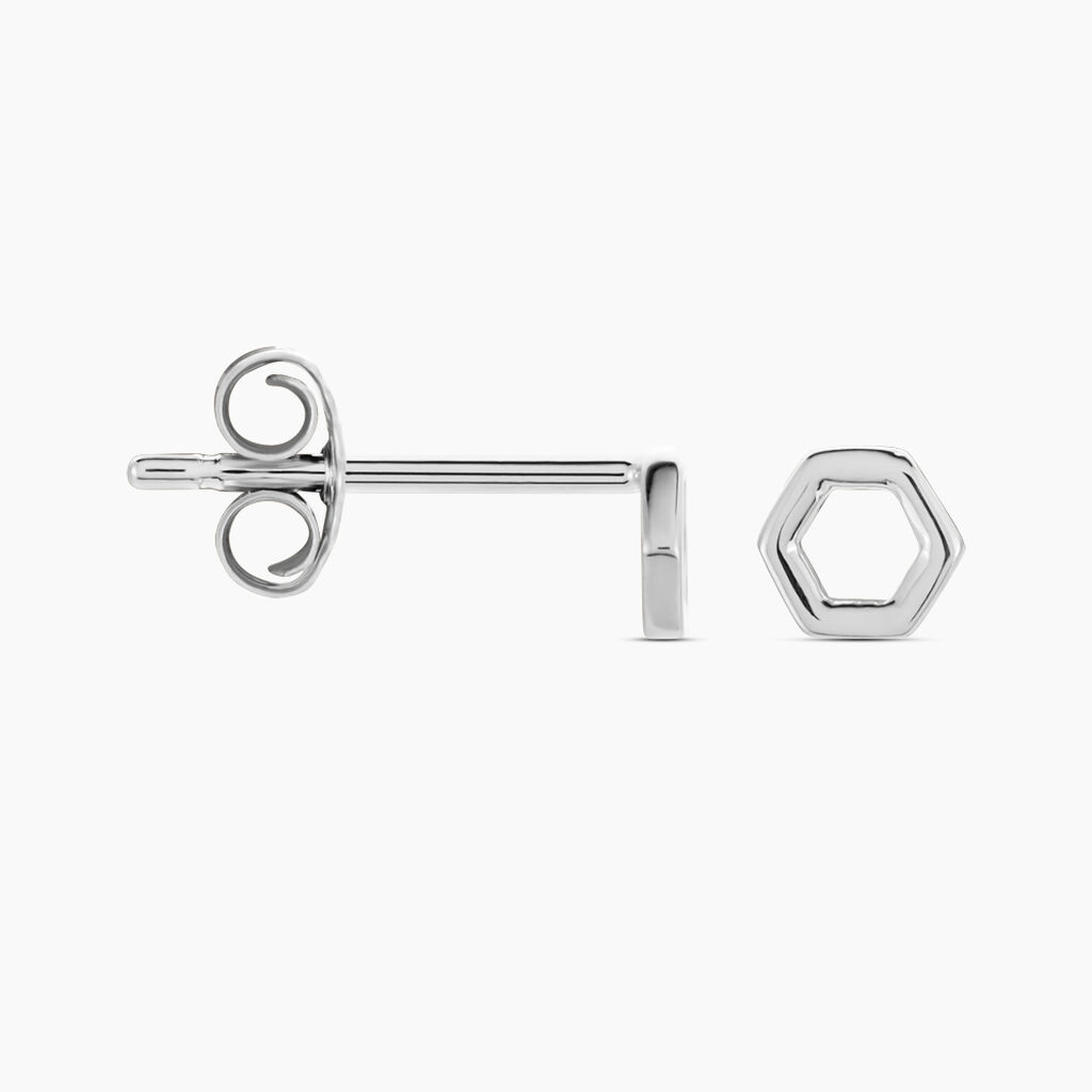 Boucles D'oreilles Puces Ulima Argent Blanc - Puces Femme | Marc Orian