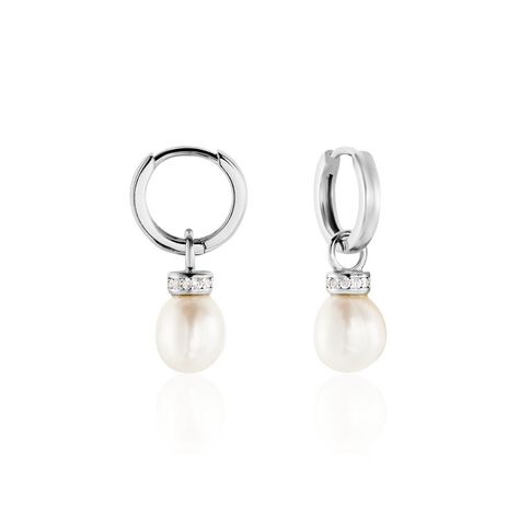 Boucles D'oreilles Pendantes Argent Blanc Iribert Perles De Culture - Pendantes Femme | Marc Orian