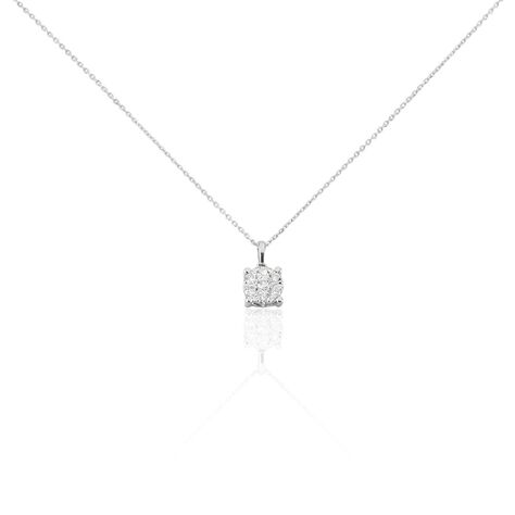 Collier Aphrodite Or Blanc Diamant Synthetique - Colliers avec pierres Femme | Marc Orian