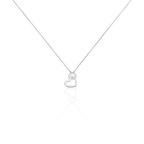 Collier Melesine Or Blanc Diamant - Colliers avec pierres Femme | Marc Orian
