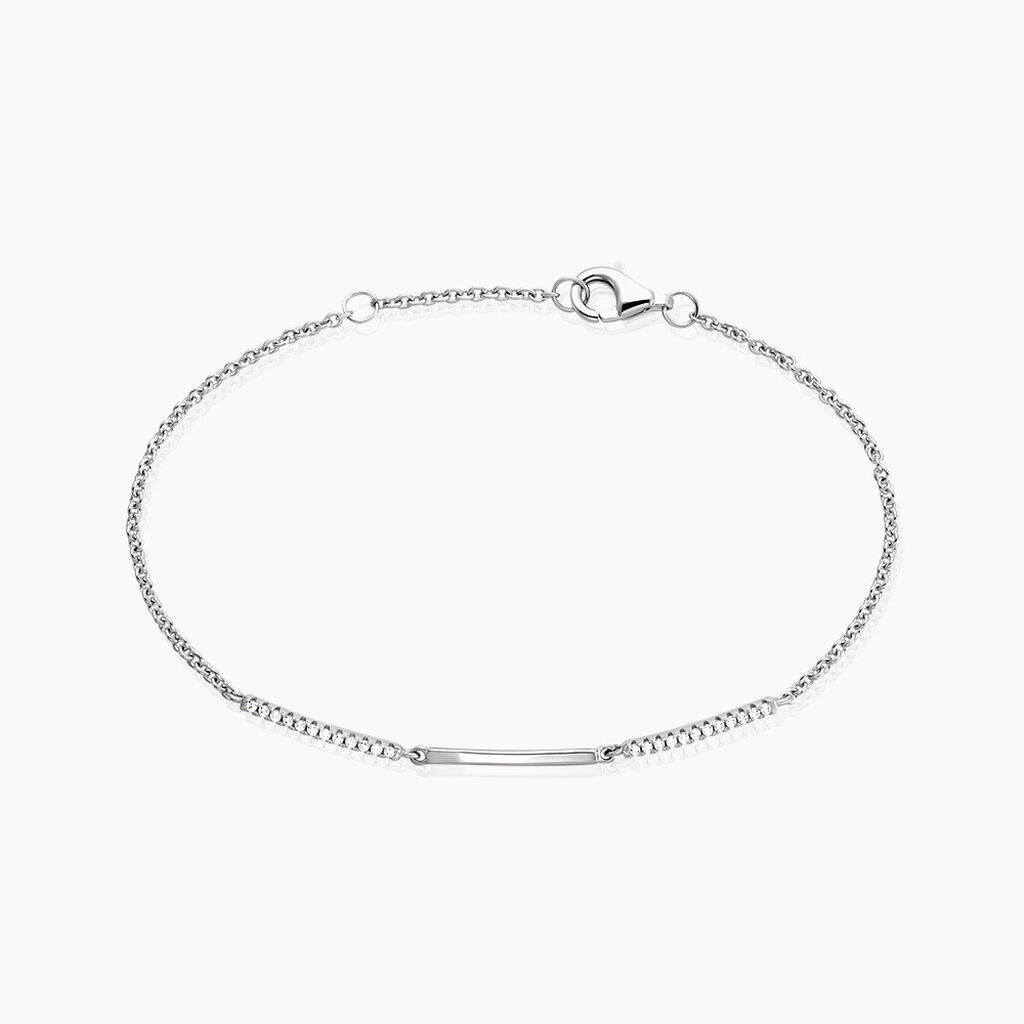 Bracelet Luciane Argent Blanc Oxyde De Zirconium - Bracelets chaînes Femme | Marc Orian