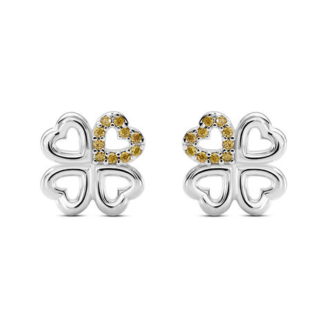 Boucles D'oreilles Puces Sigrid Argent Blanc Oxyde De Zirconium - Puces Femme | Marc Orian