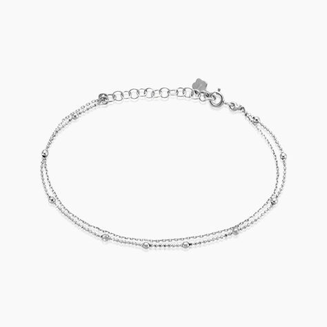 Bracelet Hayda Argent Blanc - Bracelets chaînes Femme | Marc Orian