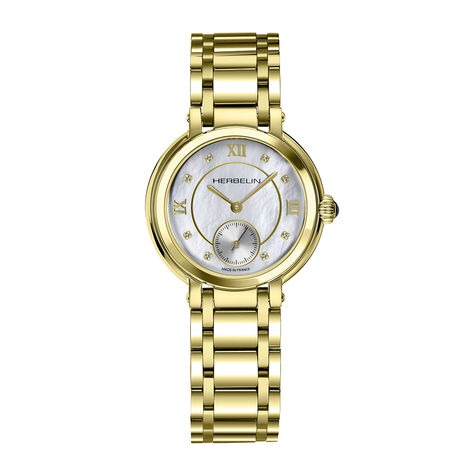 Montre Herbelin Galet Nacre Blanche - Montres étanches Femme | Marc Orian