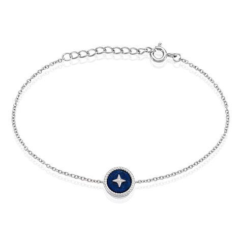 Bracelet Izarra Argent Blanc Lapis Lazuli - Bracelets Medailles Femme | Marc Orian