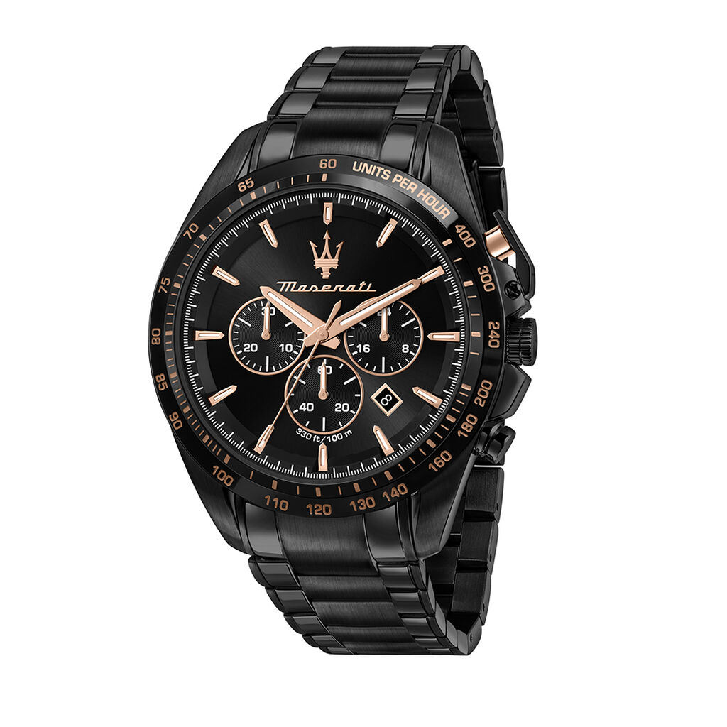 Montre Maserati Traguardo Noir - Montres étanches Homme | Marc Orian