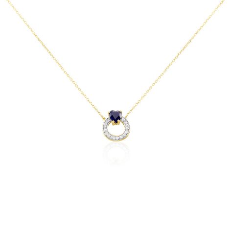 Collier Ambrosine Or Jaune Saphir Diamant - Colliers avec pierres Femme | Marc Orian