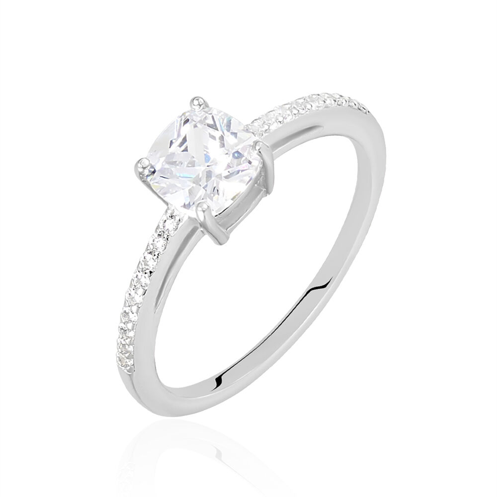 Bague cheap solitaire zirconium