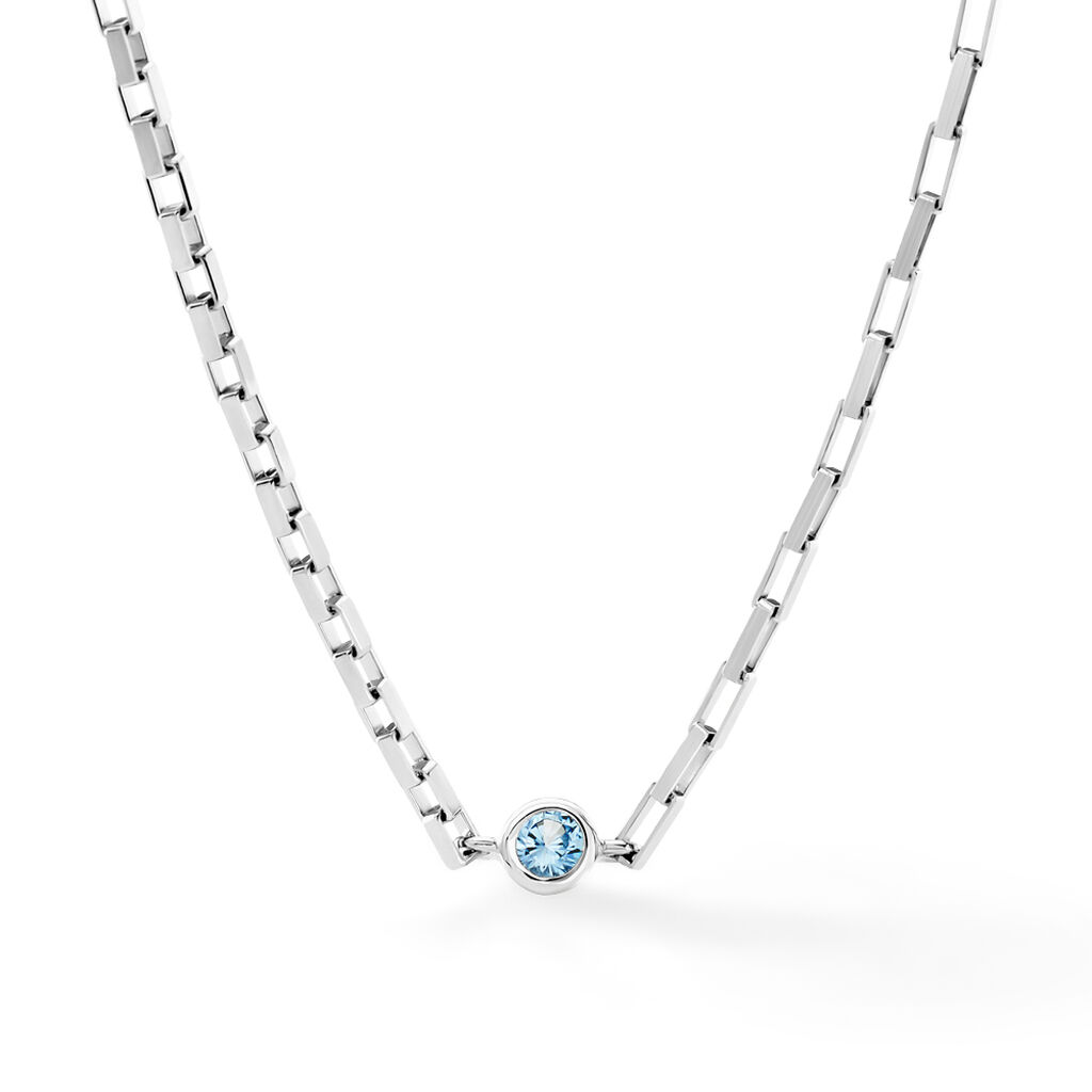 Collier Nexus Argent Blanc Oxyde De Zirconium - Colliers avec pierres Femme | Marc Orian