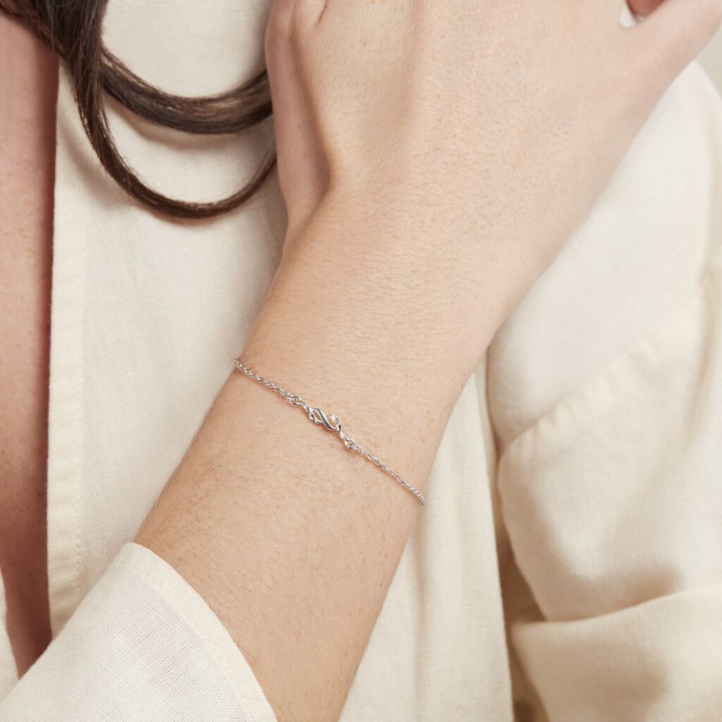 Bracelet Argent Blanc Lempa - Bracelets fantaisie Femme | Marc Orian