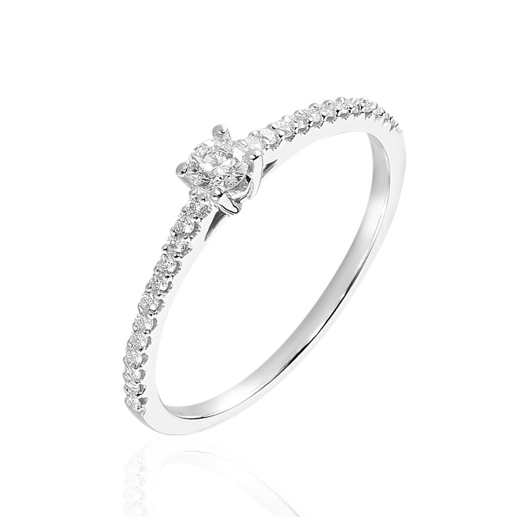 Bague Solitaire Or Blanc Nyala Diamants - Solitaires Femme | Marc Orian