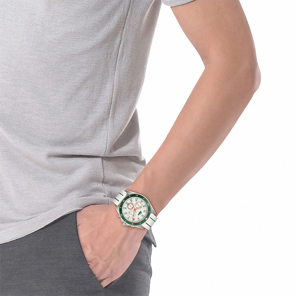 Montre Lacoste Mainsail Blanc - Montres étanches Homme | Marc Orian