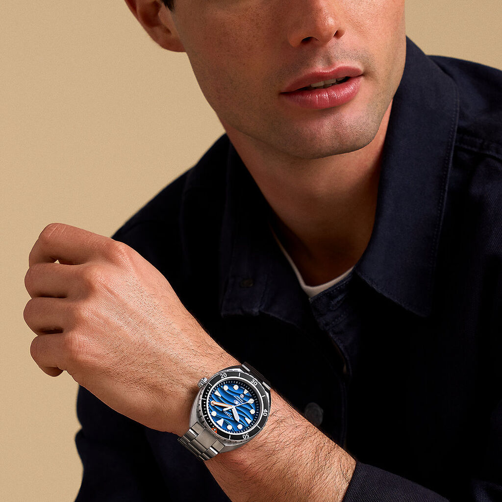 Montre Fossil Breaker Bleu - Montres étanches Homme | Marc Orian