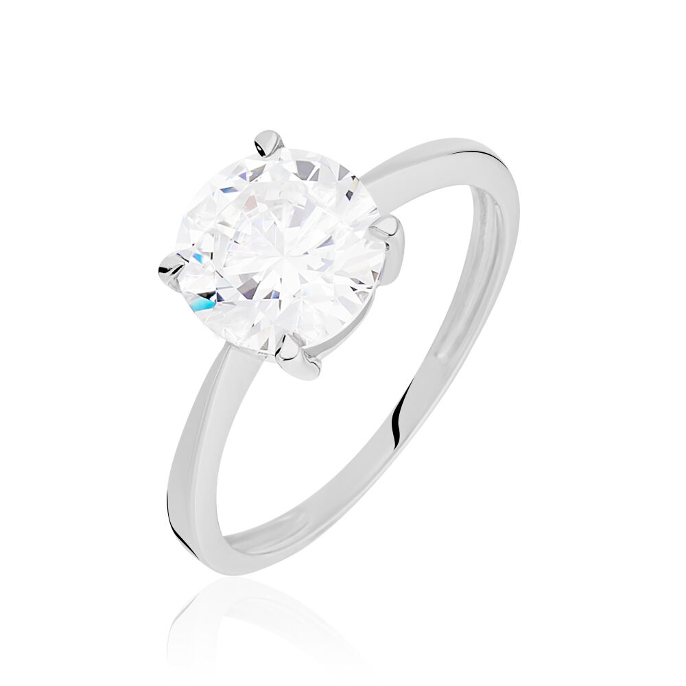 Bague Solitaire Abriel Or Blanc Oxyde De Zirconium B3DFBZW051L