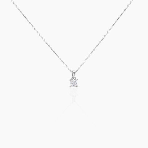 Collier Argent Blanc Jenah Oxyde De Zirconium - Colliers solitaires Femme | Marc Orian