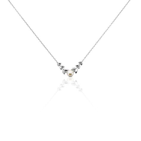 Collier Giambattista Argent Blanc Perle De Culture Oxyde De Zirconium - Colliers avec pierres Femme | Marc Orian