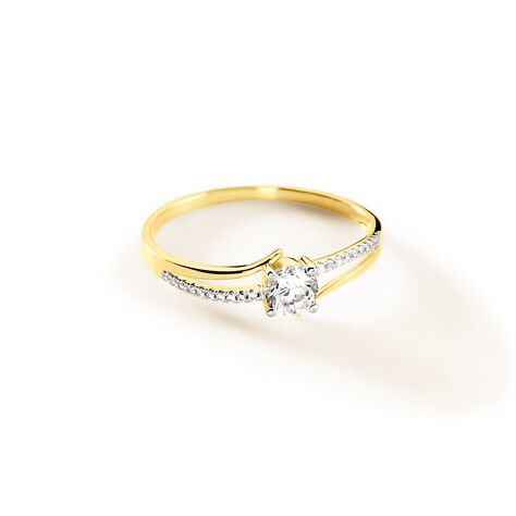 Bague Solitaire Abelia Or Jaune Oxyde De Zirconium - Solitaires Femme | Marc Orian