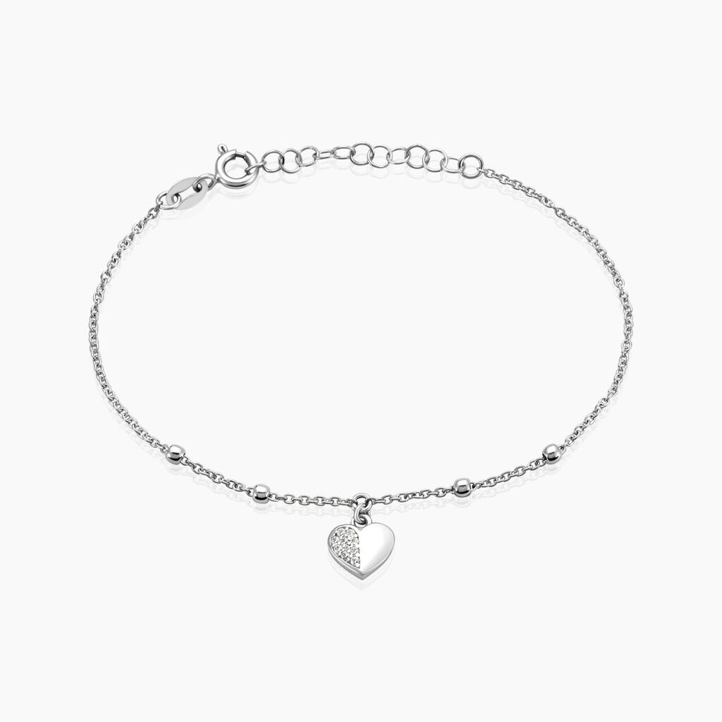 Bracelet Ishane Argent Blanc Oxyde De Zirconium - Bracelets chaînes Femme | Marc Orian