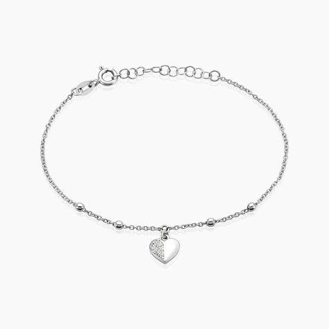 Bracelet Ishane Argent Blanc Oxyde De Zirconium - Bracelets chaînes Femme | Marc Orian