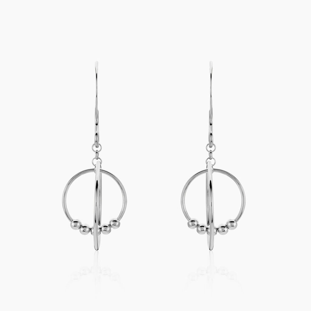 Boucles D'oreilles Pendantes Siara Argent Blanc - Pendantes Femme | Marc Orian