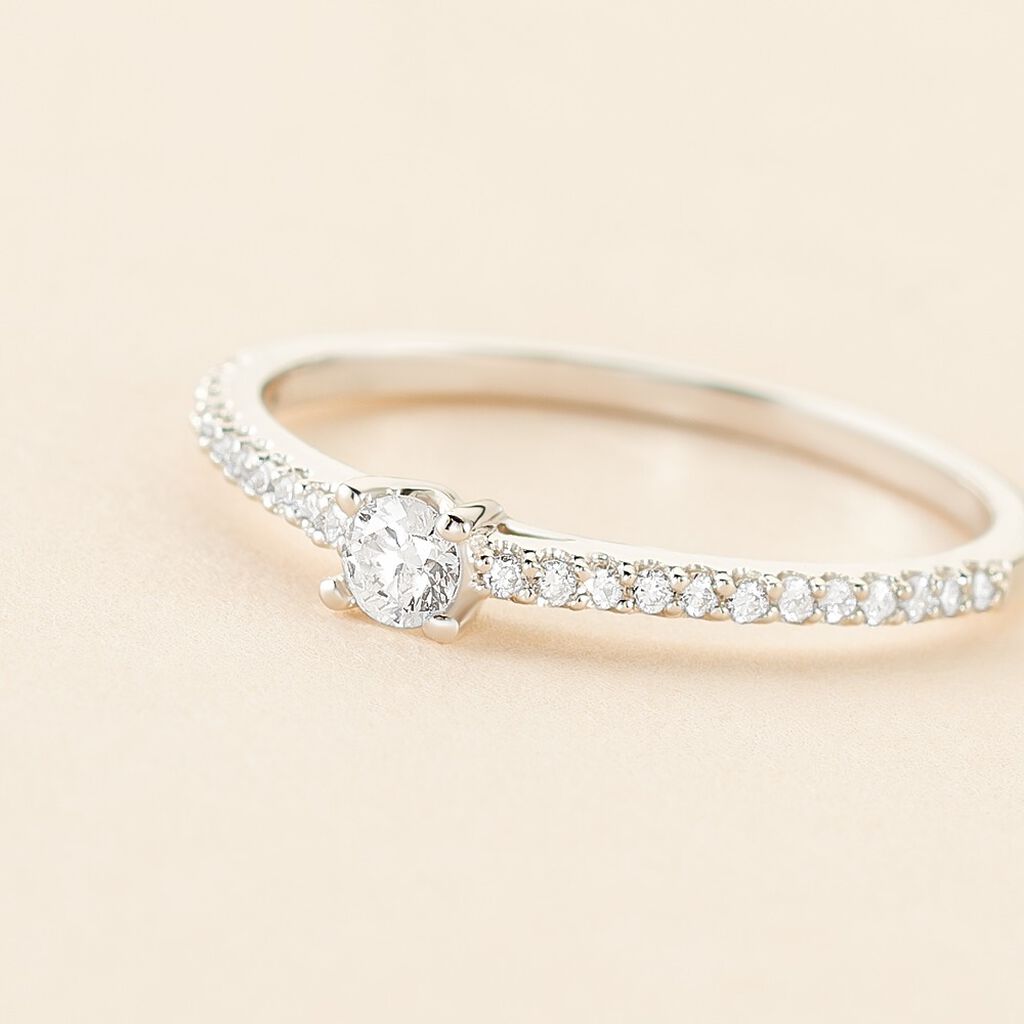 Bague Solitaire Or Blanc Nyala Diamants - Solitaires Femme | Marc Orian