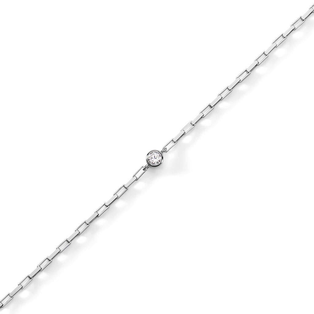 Bracelet Nexus Argent Blanc Oxyde De Zirconium - Bracelets chaînes Femme | Marc Orian