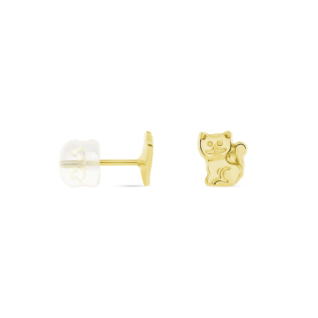 Boucles D Oreilles Puces Florenta Chat Or Jaune oejw Marc Orian Bijouterie En Ligne