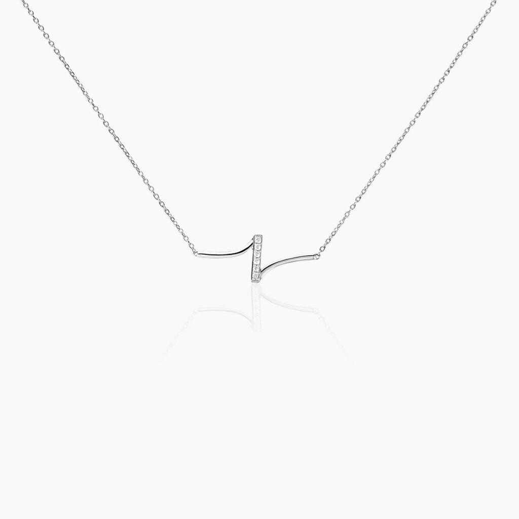 Collier Suraj Argent Blanc Oxyde De Zirconium - Colliers avec pierres Femme | Marc Orian