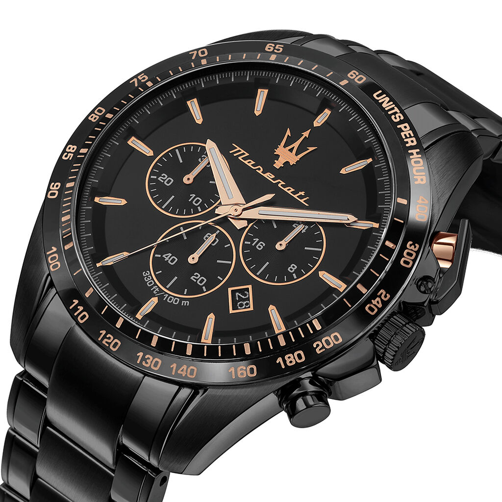 Montre Maserati Traguardo Noir - Montres étanches Homme | Marc Orian