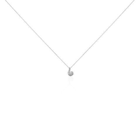 Collier Vrille Accompagnee Or Blanc Diamant - Colliers avec pierres Femme | Marc Orian