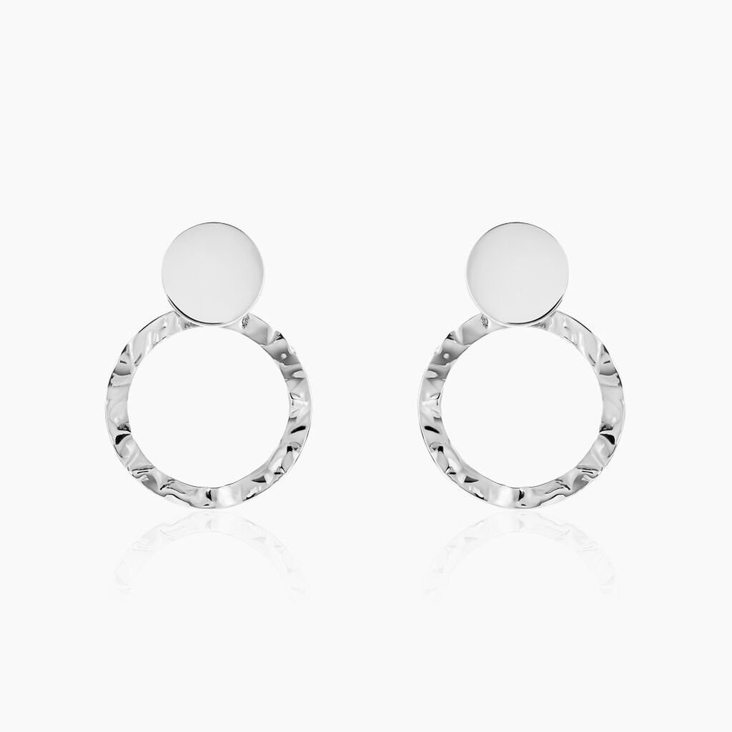 Boucles D'oreilles Pendantes Merrilie Argent Blanc - Pendantes Femme | Marc Orian