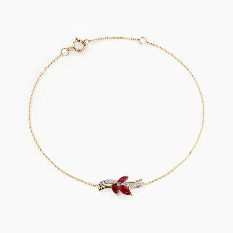 Bracelet Angie Or Jaune Rubis Diamant - Bracelets chaînes Femme | Marc Orian