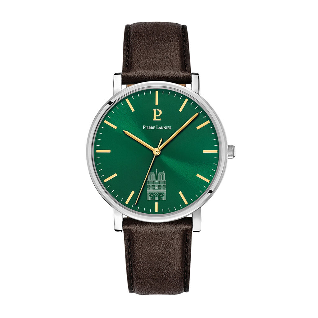 Montre Pierre Lannier Coeur Battant Vert - Montres étanches Homme | Marc Orian